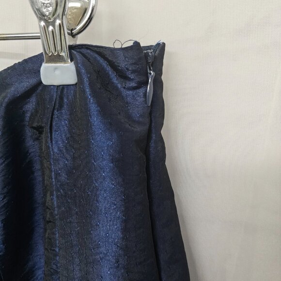 Lane Bryant Skirt Blue Satin Lace Coquette Whimsigoth A-line Pleated 14 - Picture 3 of 10